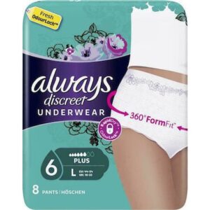 ALWAYS DISCREET PANTS LARGE 2X8