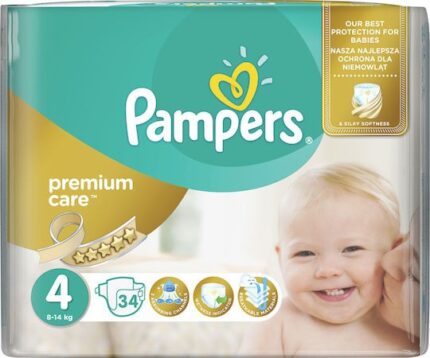 PAMPERS PREMIUM CARE ΜΕΓ 4 4X34 VP